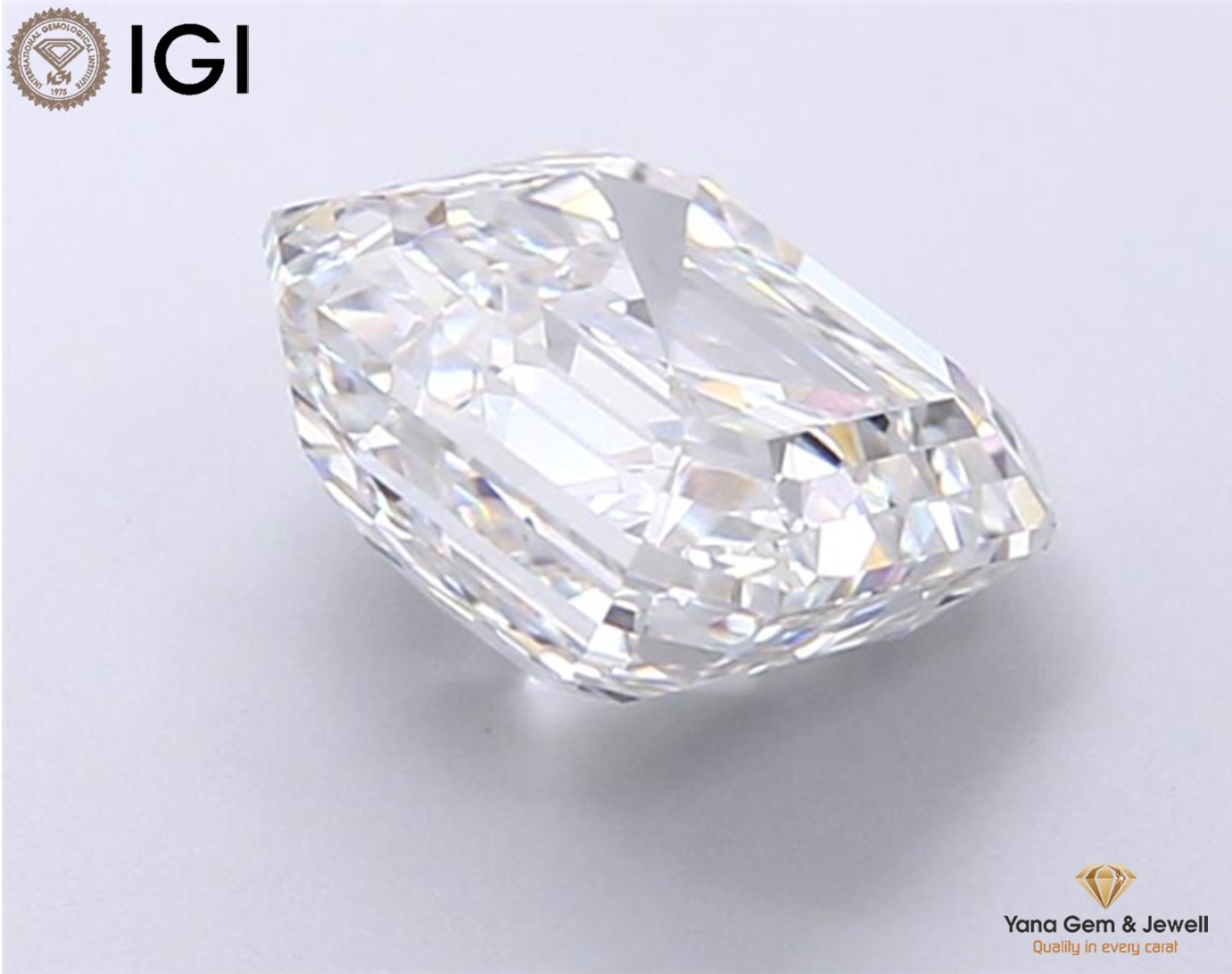 CVD Lab Grown Diamond VS1 Clarity F Color Asscher Cut 1.50 Carat IGI Certificate