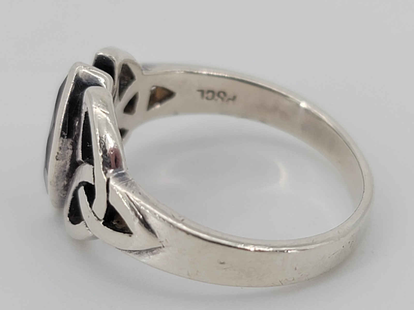925 PSCL Marked Peter Stone Sterling Silver Celtic Knot RING
