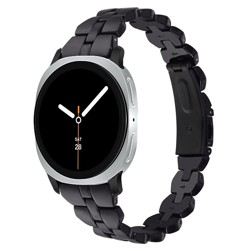 For Samsung Galaxy Watch 8/8 Classic Luxury Resin Stainless Steel Watch Band