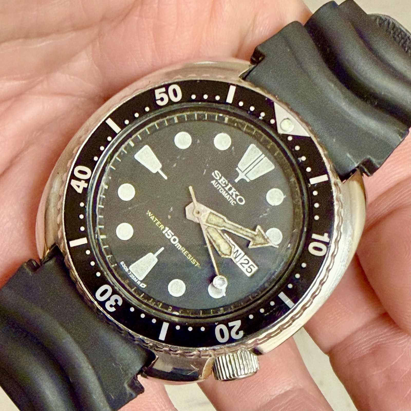 Vintage Seiko Turtle 6309-7040 Automatic Diver Watch. Clean Movement!