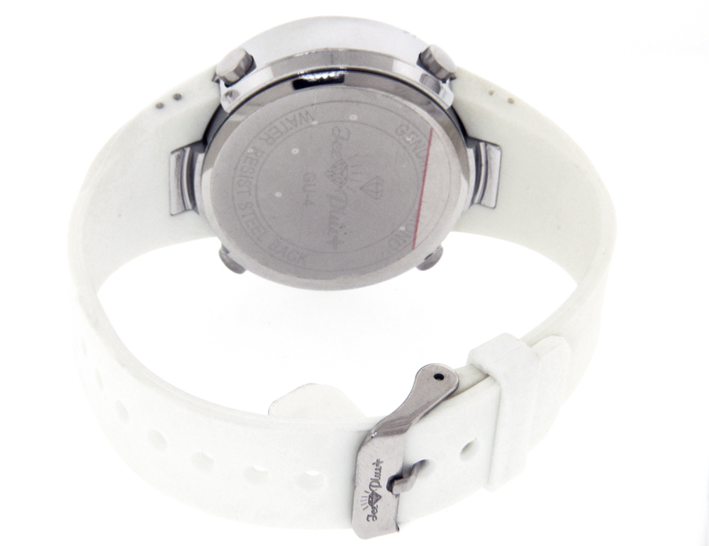 ICE PLUS DIAMOND WATCH KING MASTER JOE RODEO CASE SILVER FACE SUPER TECHNO