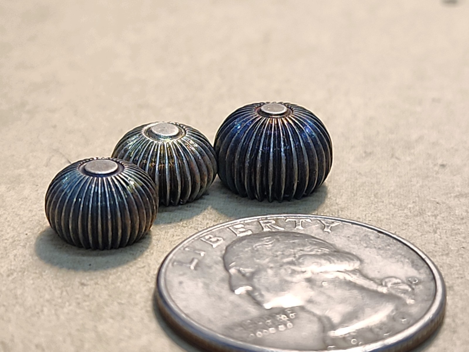 Lot Of 3 Vintage NOS Pocket Watch Crowns With 3.17mm Thread