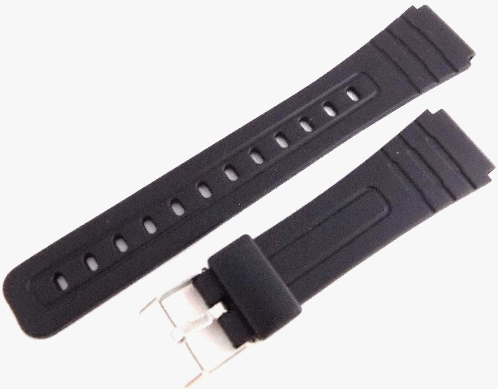 7 11/16″ 191mm Length THIN & LIGHT Timex 18mm BLACK Watch Band Short & Regular