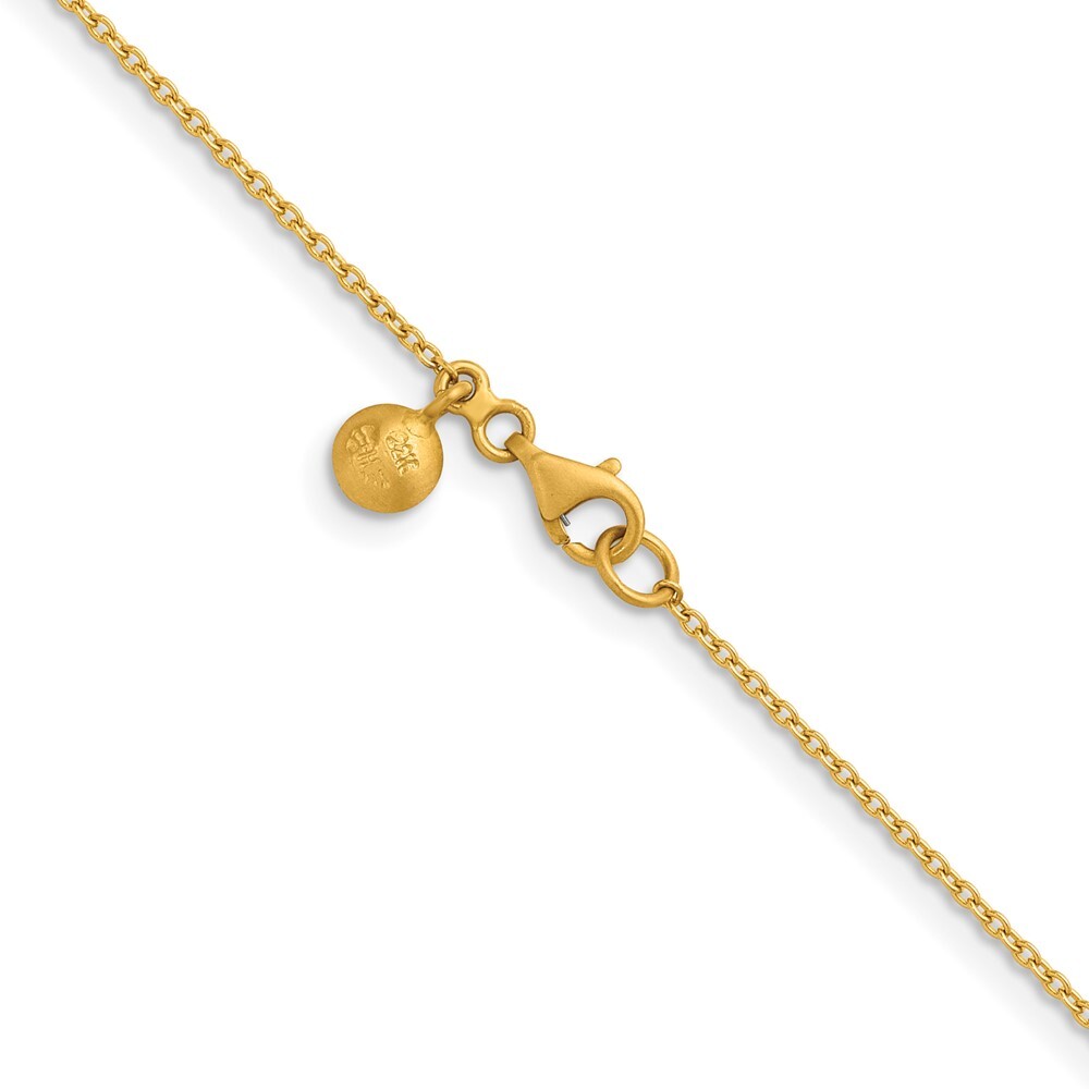 22K Yellow Gold Solid 1.3mm Cable 20″ Chain Necklace 4.77gram