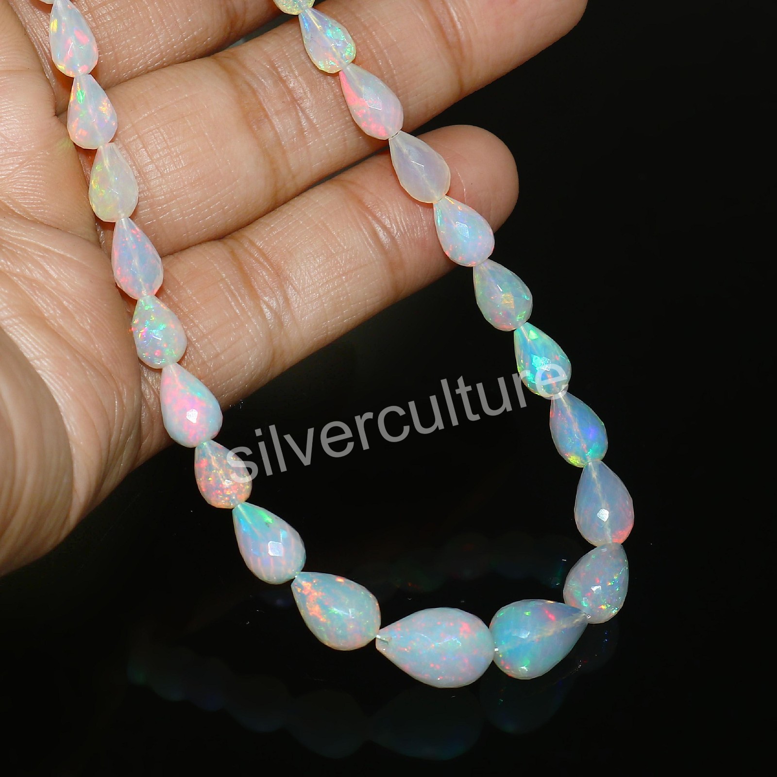 Top Quality Opal bead Teardrops Opal Bead Multi-Color Opal Necklace Gift For Her