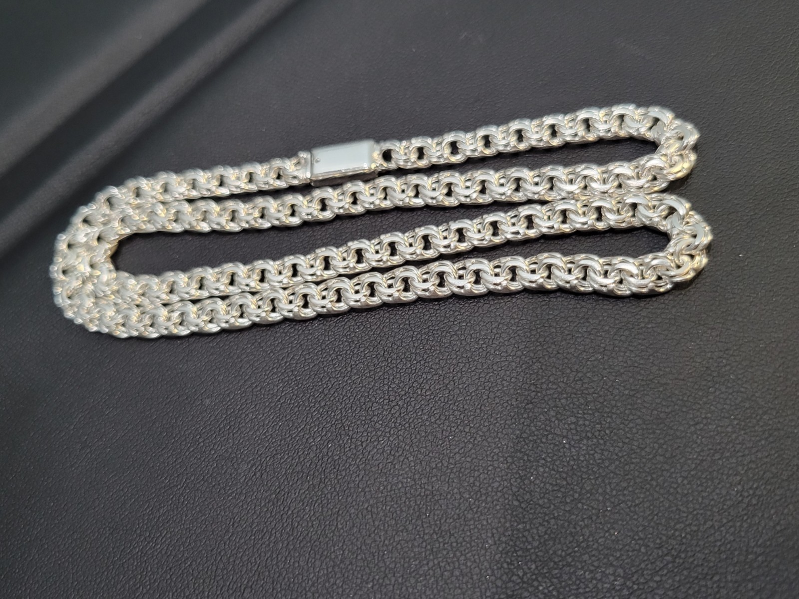 925 sterling silver Chino Link 16″ 5mm Chain Simple Lock 19.5g Solid Cadena
