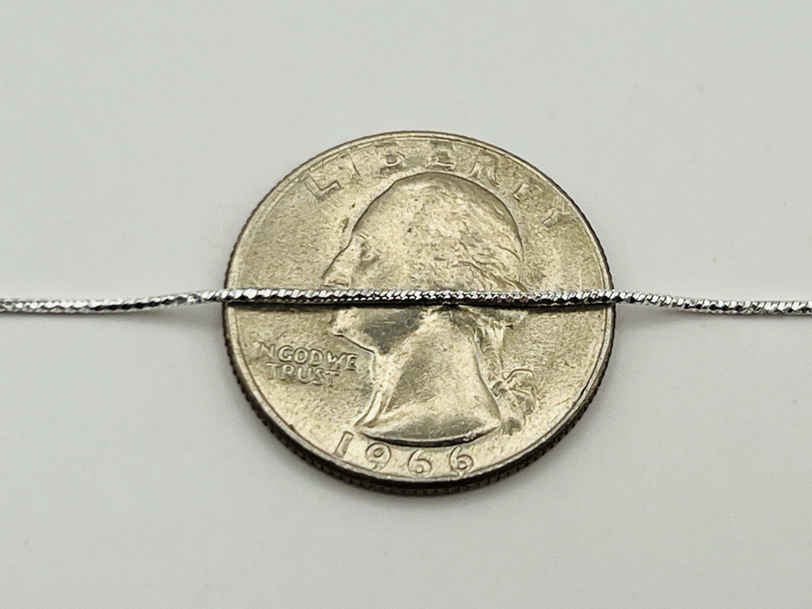 Sterling Silver .9mm Diamond Cut Snake Chain Necklace 18 Inches