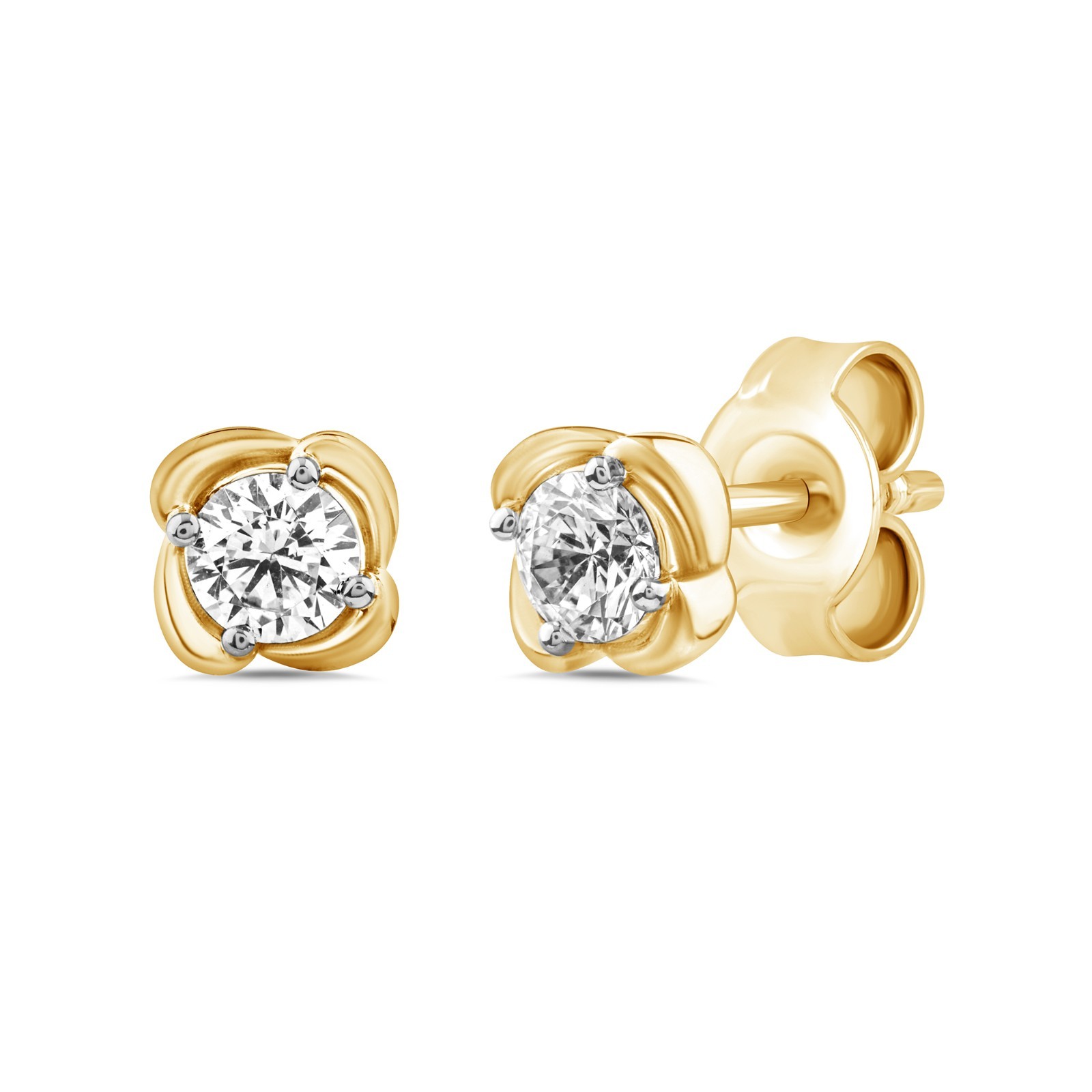 0.25Ct Round Lab Grown Diamond Solitaire Womens Stud Earring 925 Sterling Silver