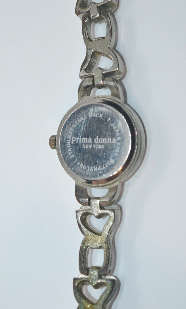 Prima Donna New York” womens quartz 7” Heart bracelet New battery ”GUARANTEE