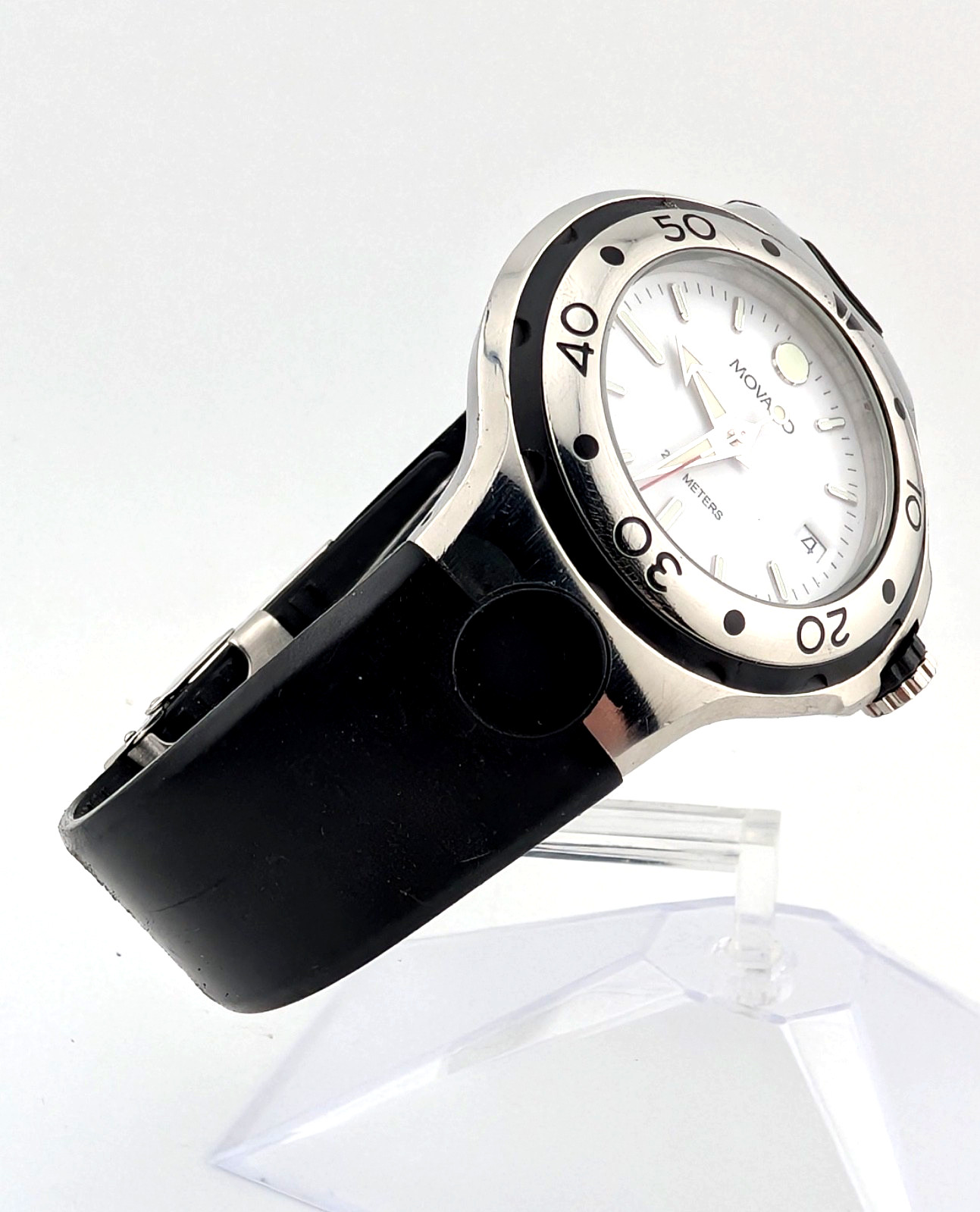 Movado Men’s Series 800 Stainless Steel W/White Dial;Model #84.65.1850.1~ Cool