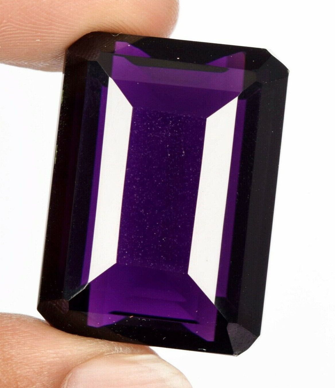 70.35 Ct. Large Emerald Cut Purple Amethyst Face Loose Gemstone 4 Ring & Pendant