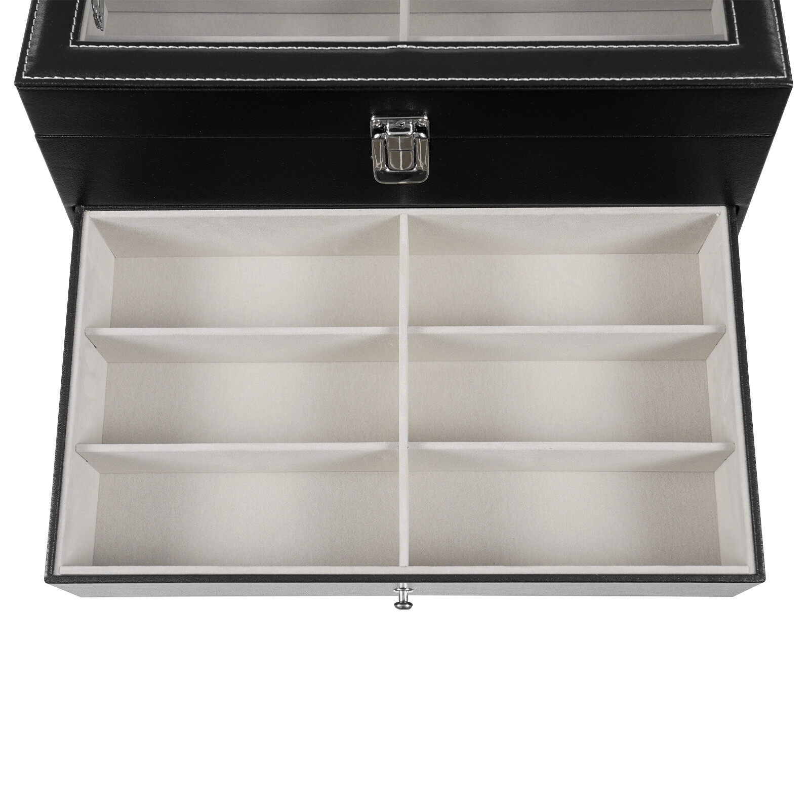 Sunglasses Case Watch Box Watch Case Jewelry Box and 12 Eyeglasses Storage