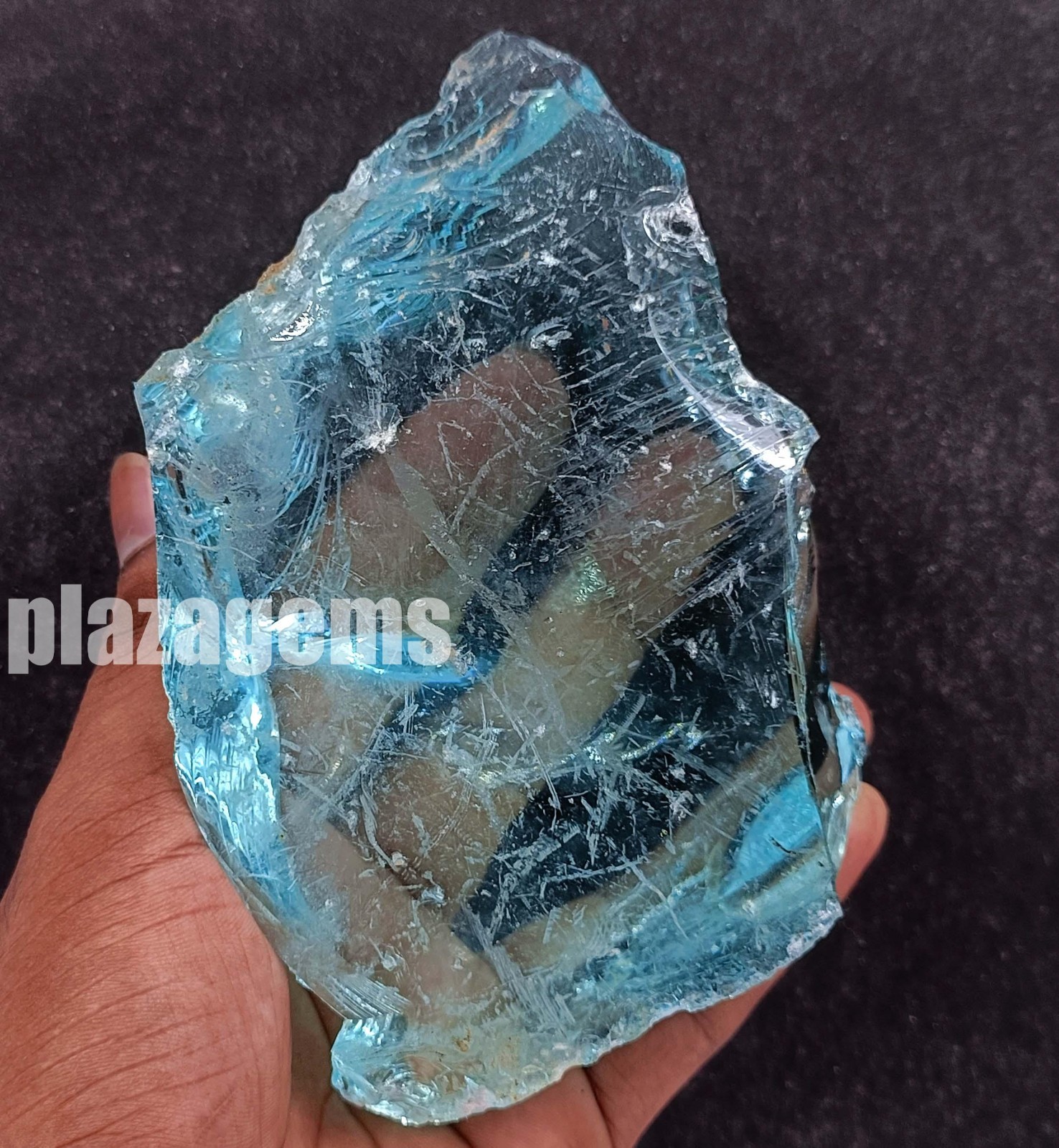 Huge 3000 CT Aquamarine Rough Stone – Natural Blue, Uncut, EGL Certified 5ASF