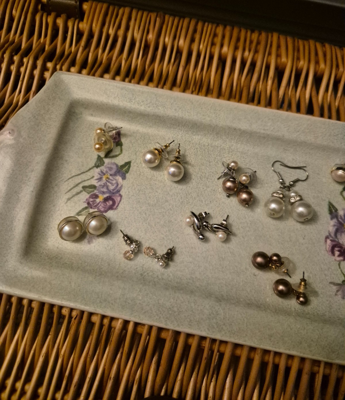 10 Pairs Faux Pearl Earrings Job Lot – Mixed Vintage & Modern Costume Jewellery