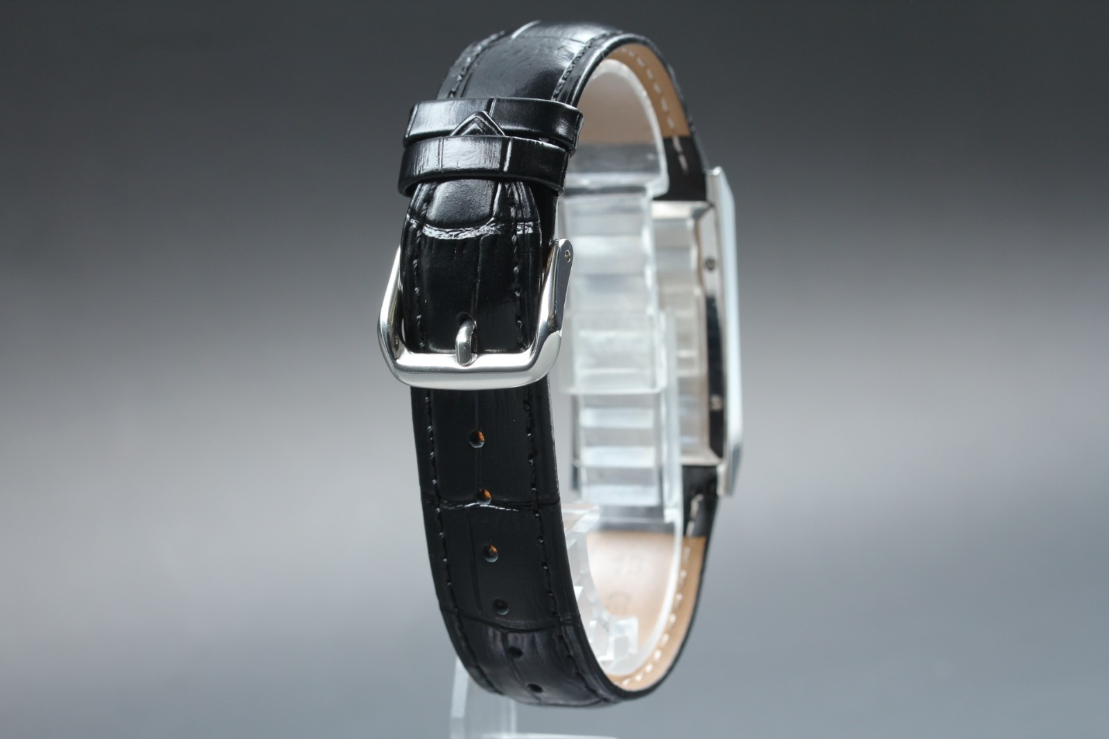 “N MINT” Dunhill Wafer 8036 Black Tank Rectangular 22mm Mens Qz Watch From JAPAN