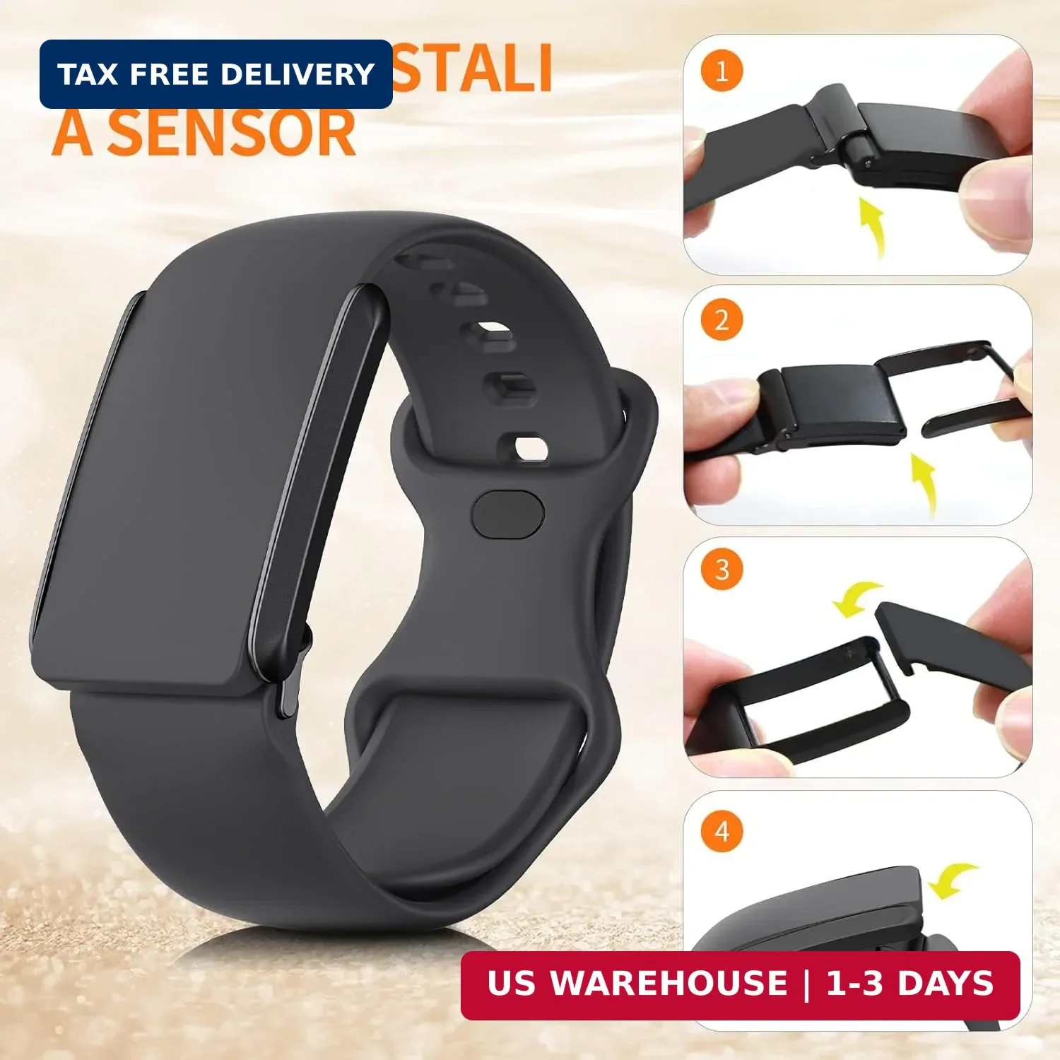 Comfortable Silicone Replacement Strap for Whoop 4.0/3.0 – Adjustable & Odorless