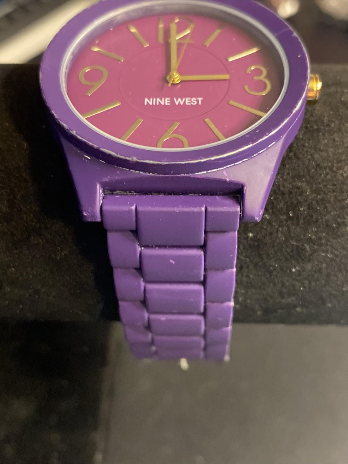 Nine West Women’s Purple Bracelet Watch Quartz NW/1678YF New Battery