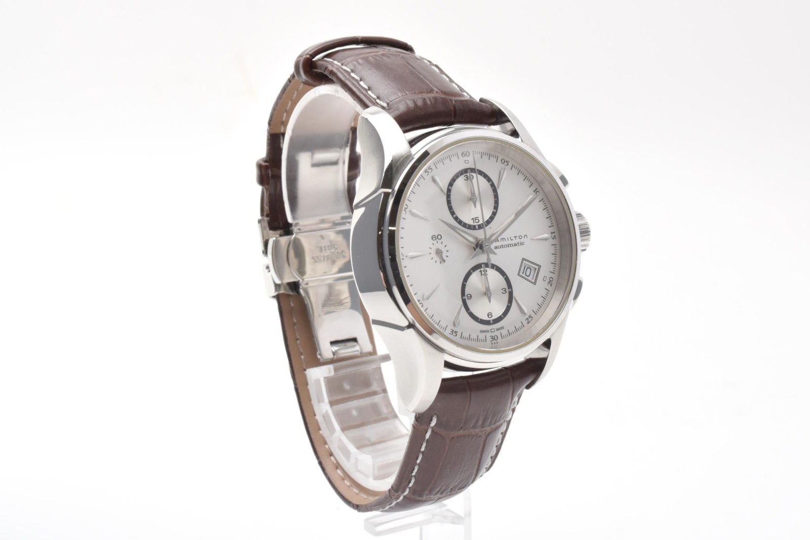 [TOP MINT Full Set] Hamilton Jazzmaster H326160 Silver Dial Chronograph Auto 43m
