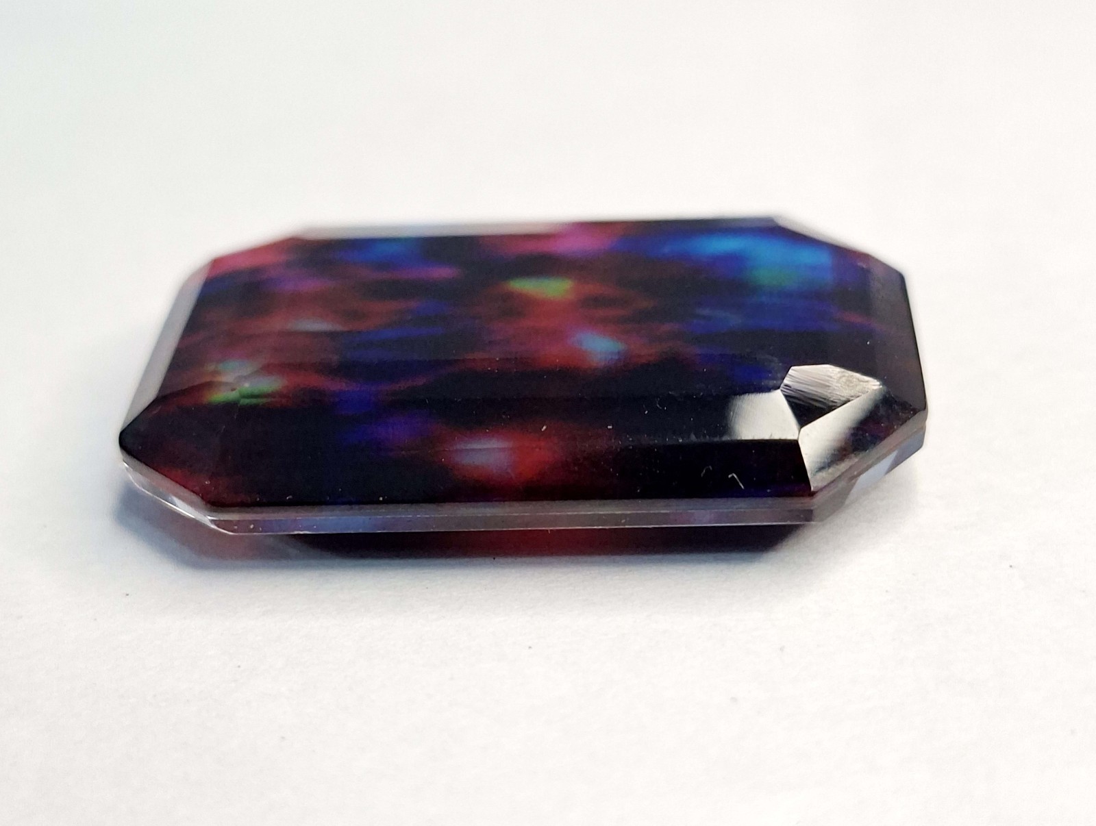 Natural Ammolite Opal Like Organic Emerald Cut 40-42 Ct Loose Gemstone RK868