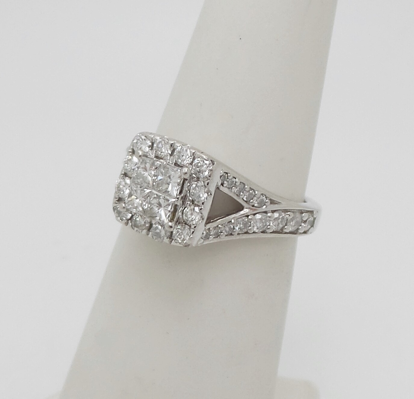 1CT Natural Diamond Anniversary Engagement Wedding Bridal Ring 14K White Gold