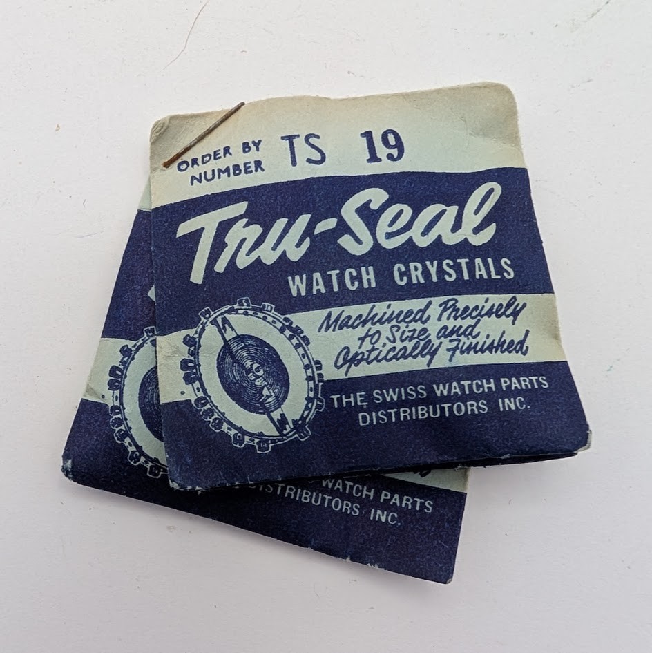 Lot of 3 Tru-Seal Watch Crystals TS 19 24.7mm Vintage NOS