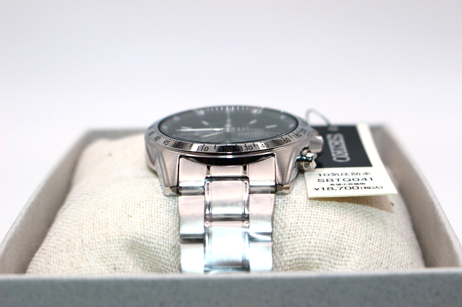 SEIKO Selection SBTQ041 Chronograph Quartz Men’s Watch Silver Black From Japan