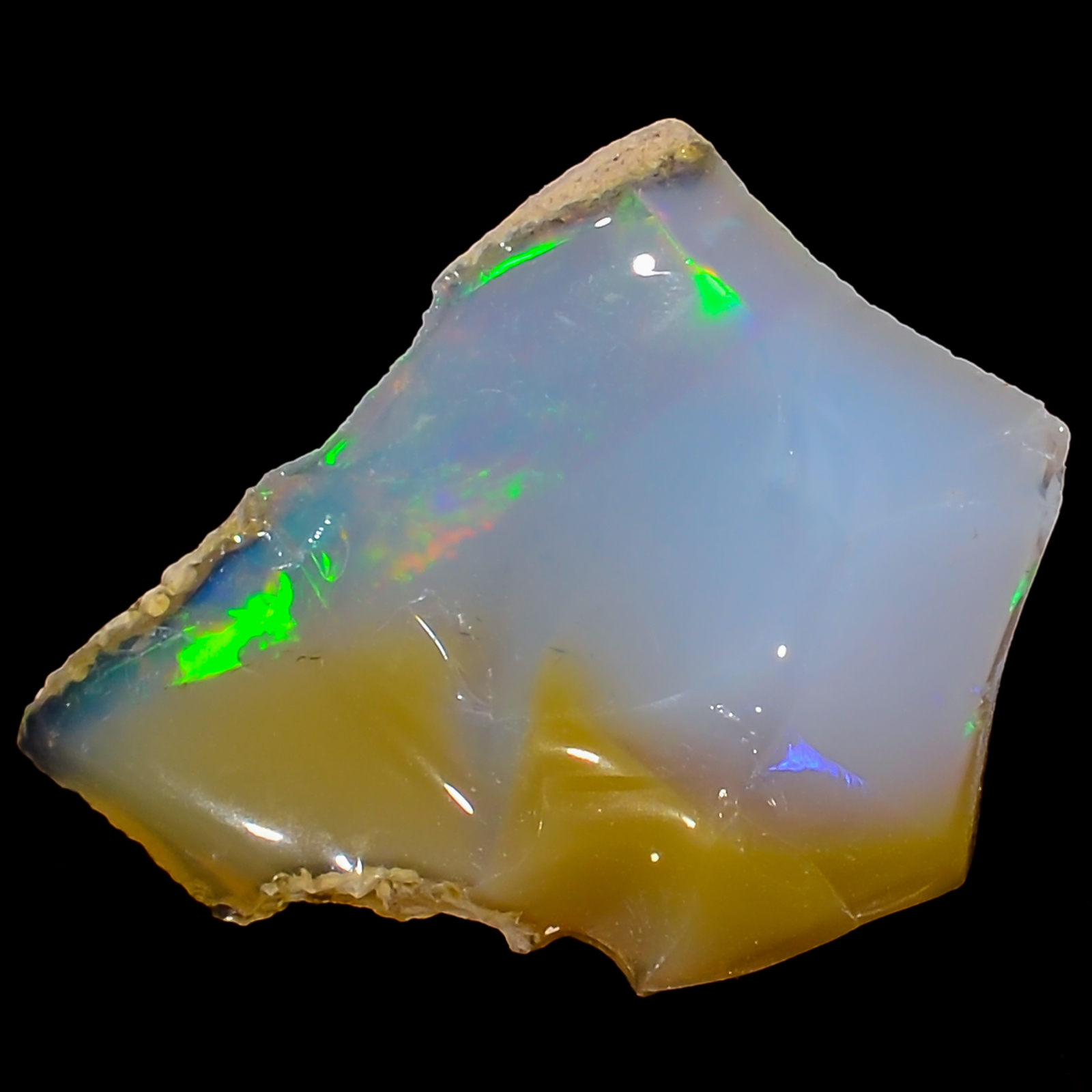 100% Natural Welo Fire Ethiopian Opal Rough Gemstone 3.5 Ct. 15X10X6 mm EE-41243