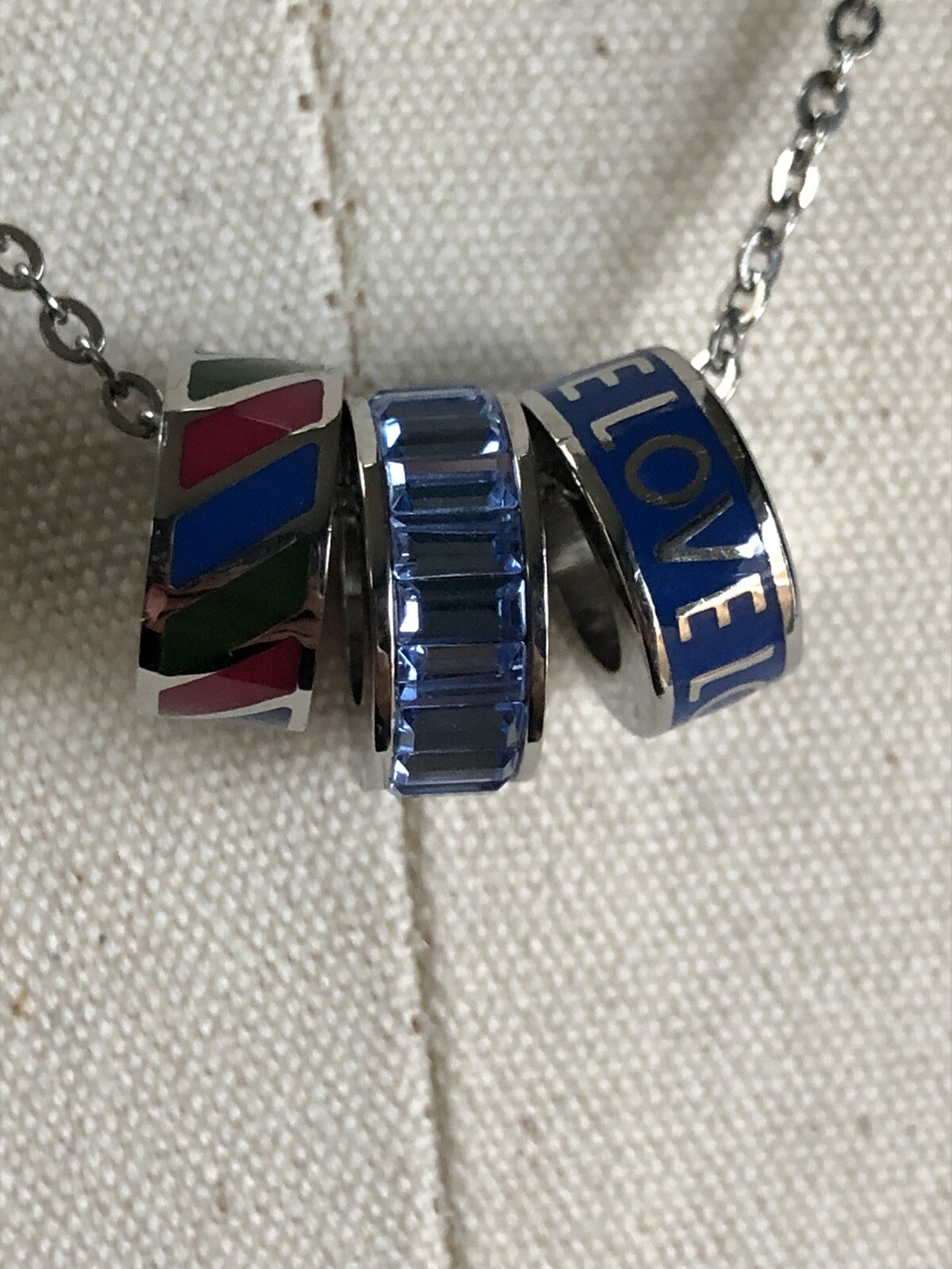 NEW! Brosway Italia Tres Jolie Love SWAROVSKI Necklace Stainless MSRP $110