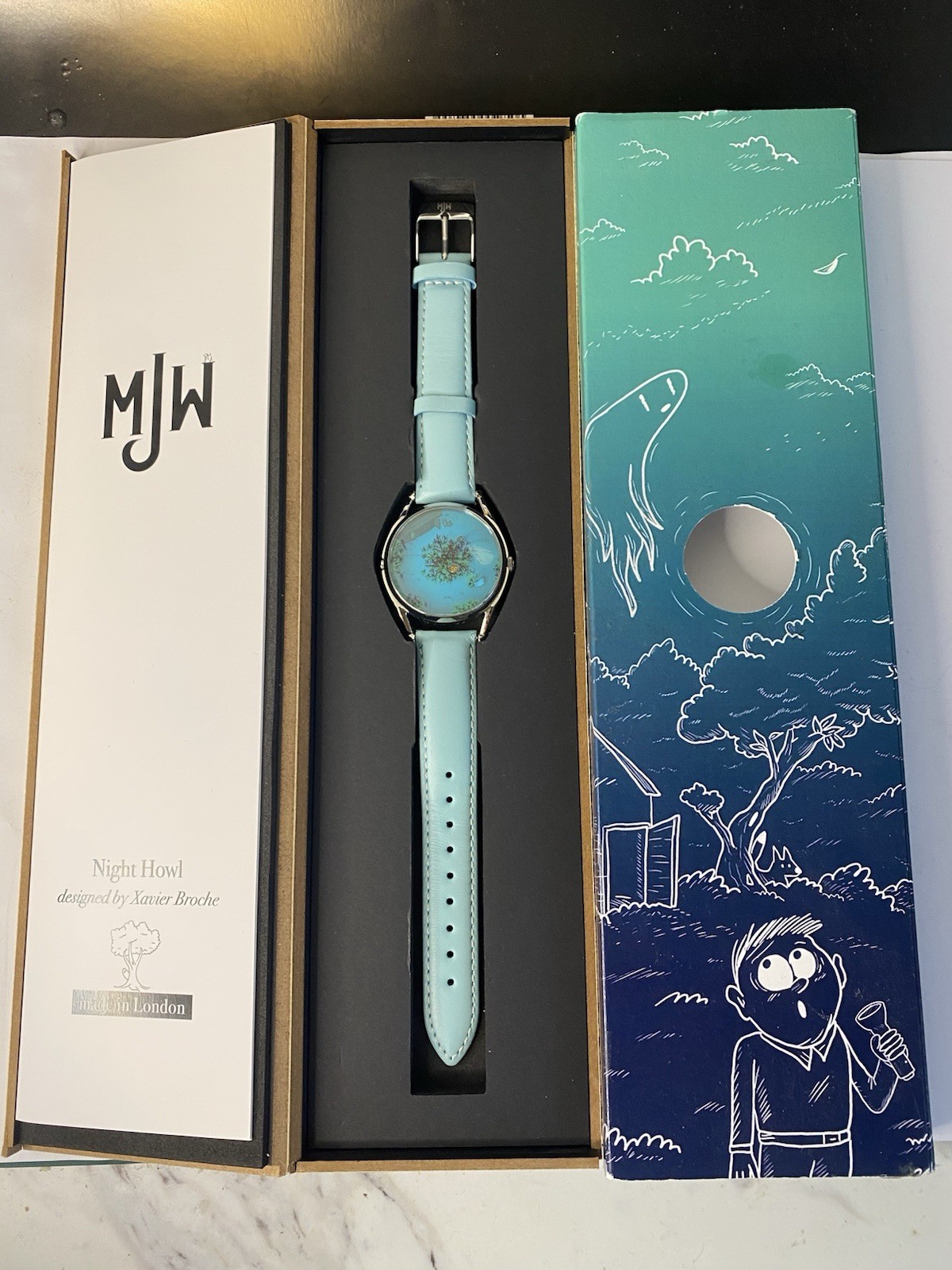 Mr Jones Watches ‚Night howl‘ Limited Edition Rare Unique Watch papers & box MJW