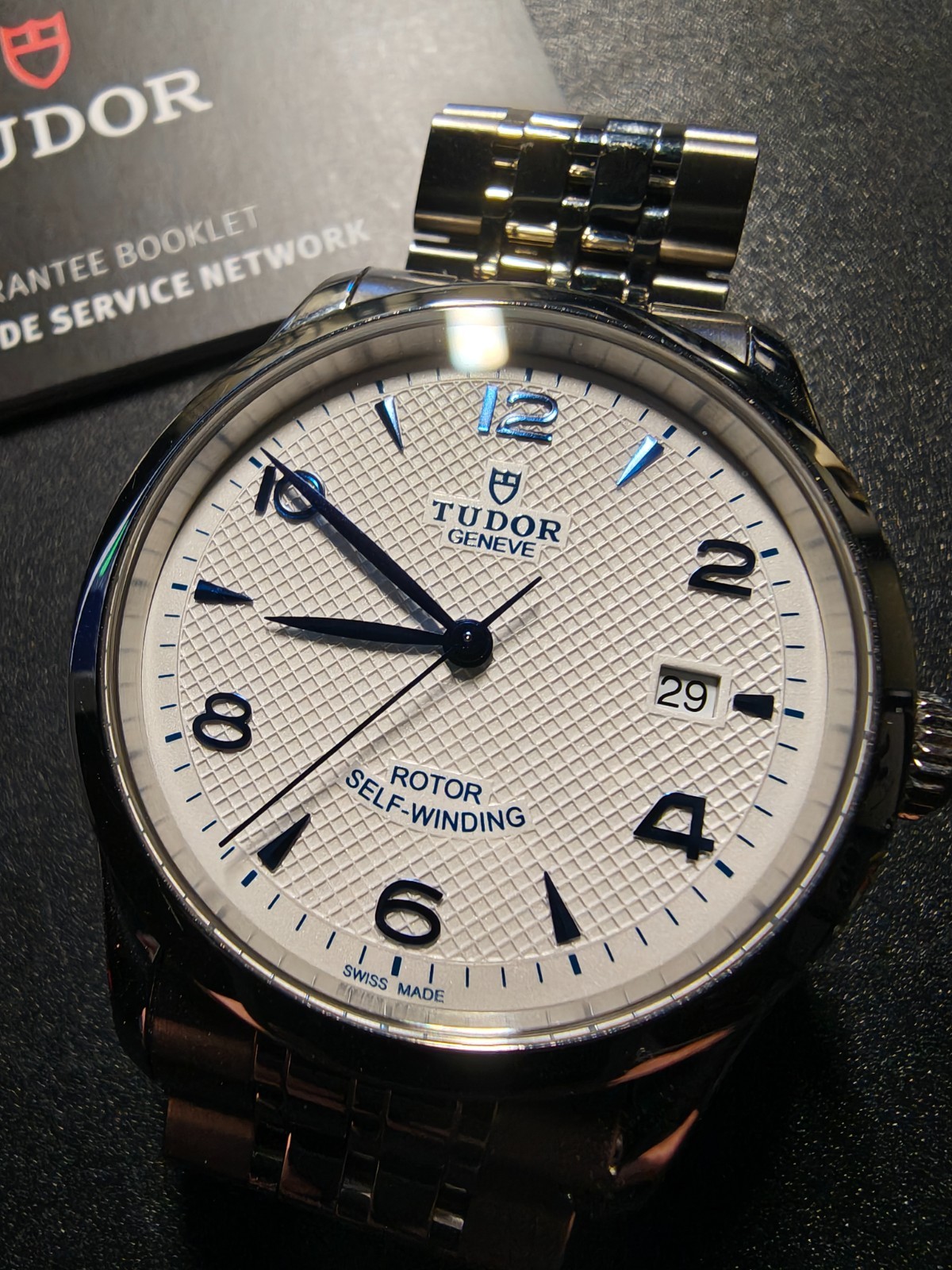 Tudor 1926 39mm Opaline Dial Blue Hour Markers – 2026 Pristine!! Box, Papers