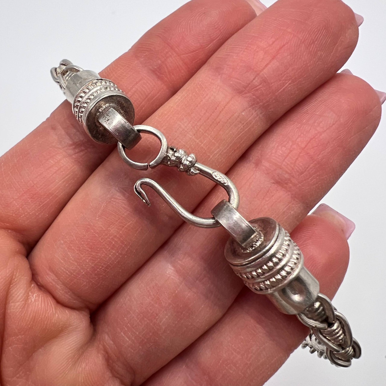 Vintage 925 Sterling Silver Chain Necklace 56.9g 50cm Hook Clasp Unisex Signed