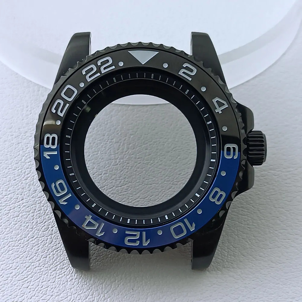 Watch Case 40.5mm Silvery Full-Body Mirror Finish Sapphire 28.5mm Dial For NH35