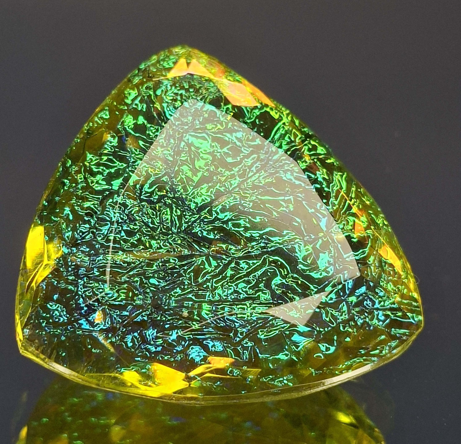 Monarch Fire Opal Natural Trillion Cut 78-80 Ct Certified Loose Gemstone RK1063