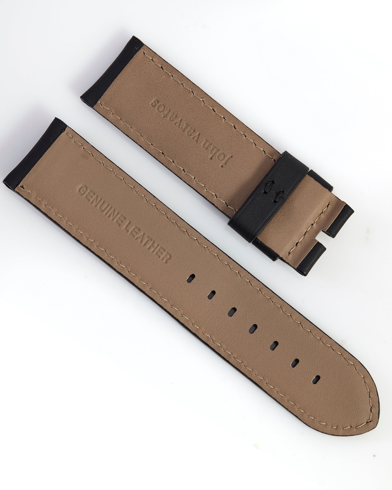 Ernst Benz 22mm x 22mm Black John Varvatos Leather Band John Varvatos Black