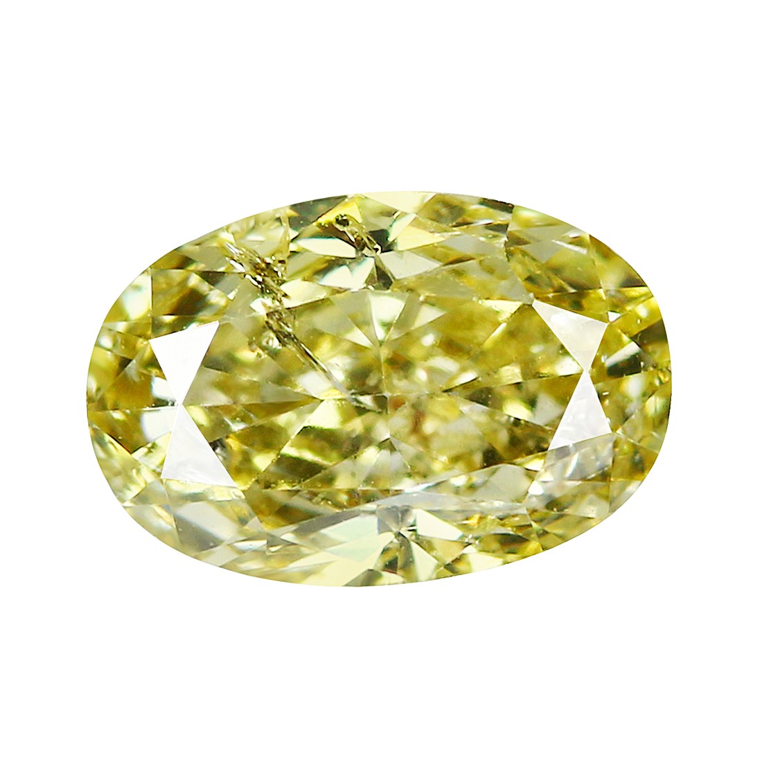 0.36Ct Remarkable Perfect Oval 5.1 x 3.4 MM 100% Natural Sunny Yellow Diamond