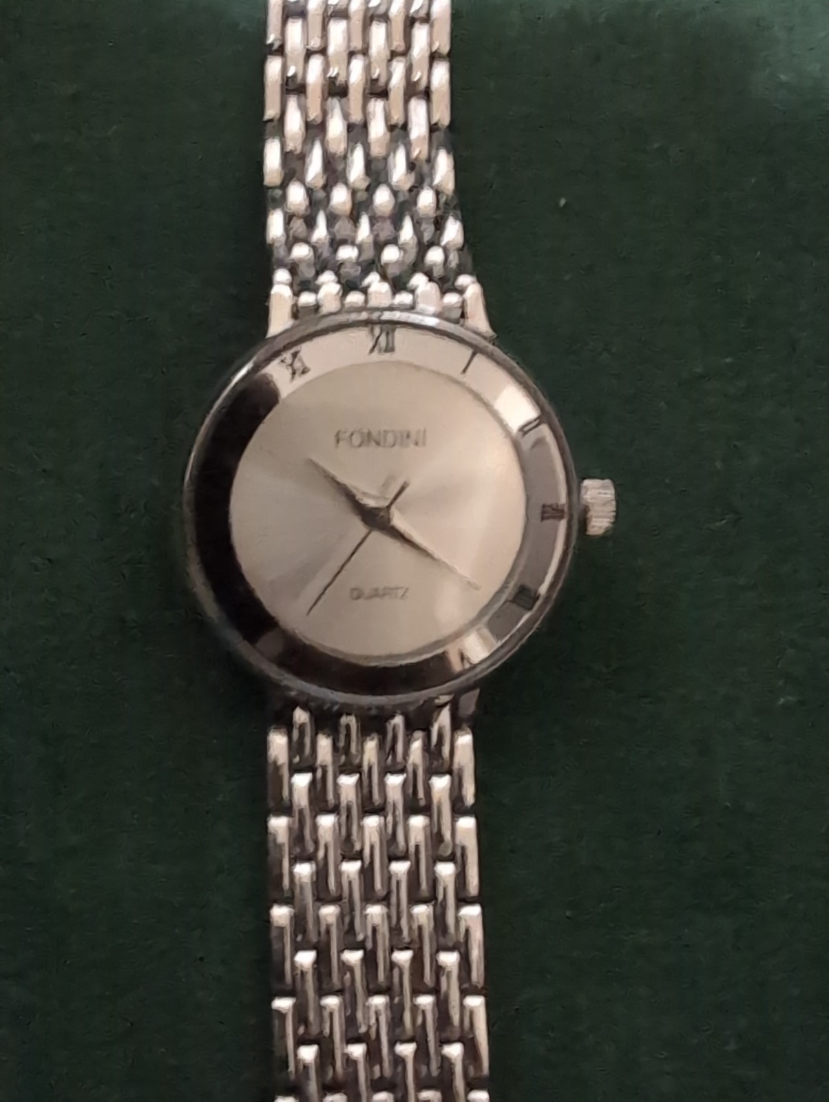 Vintage Fondini Unisex Dual Gold Tone Roman Dial Quartz Watch No Battery