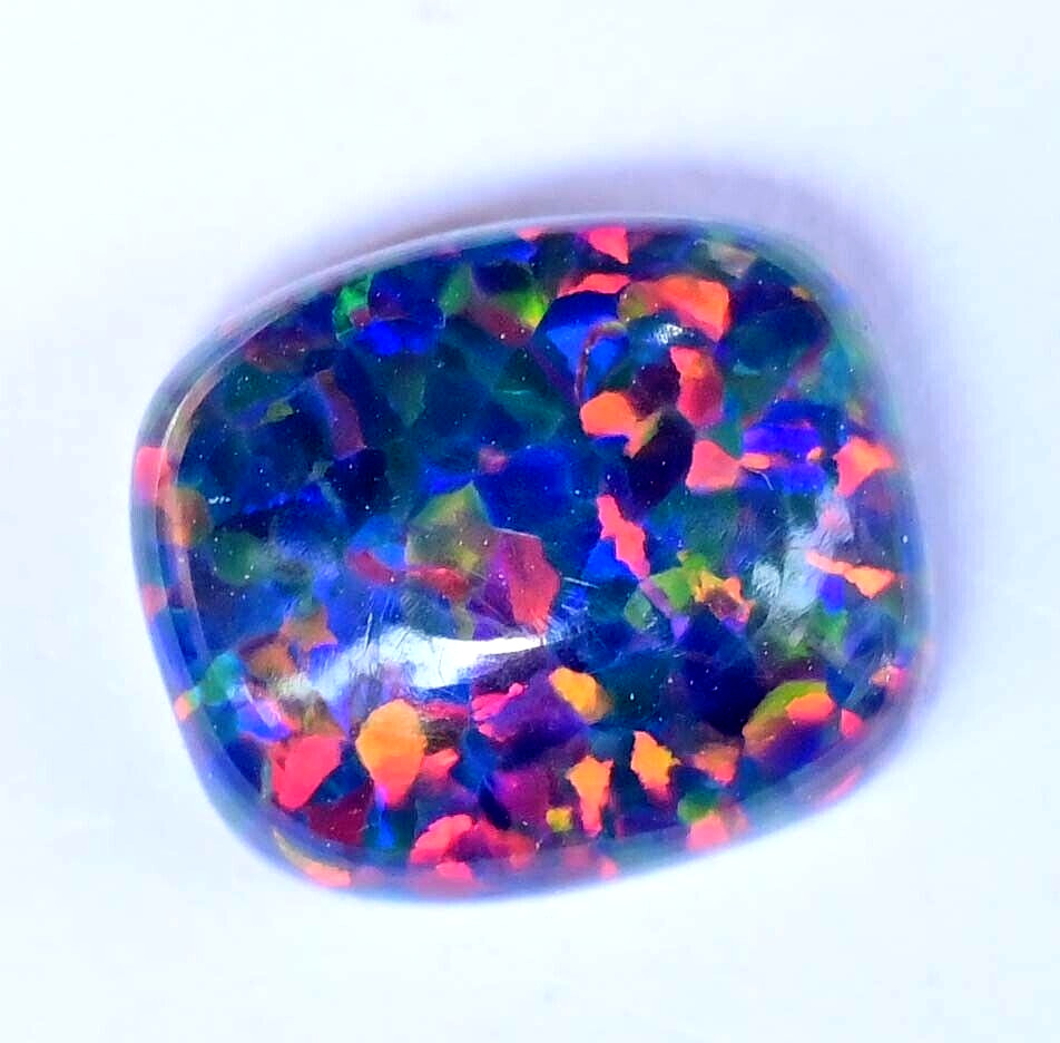 6.65 Ct Natural Ethiopian Black Fire Opal Untreated Certified Precious Gemstone