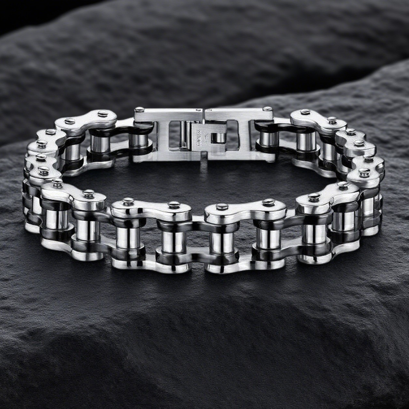 Men’s Fashion Bracelet Stainless Steel Motorcycle Bike Chain Design Jewelry Gift