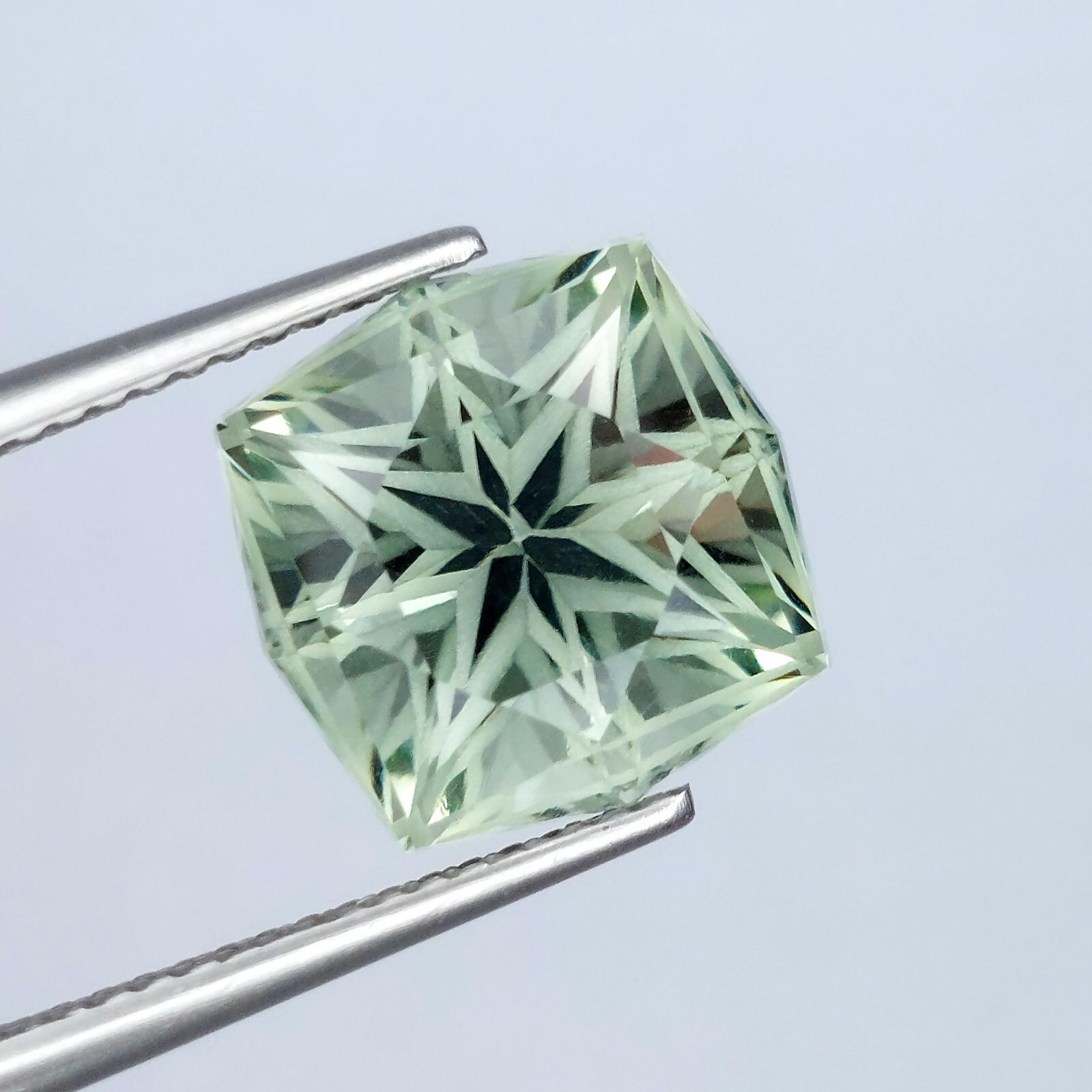 6.45Cts SPLEND CUSHION CUSTOM CUT NATURAL GREEN AMETHYST (PRASIOLITE) LOOSE GEMS