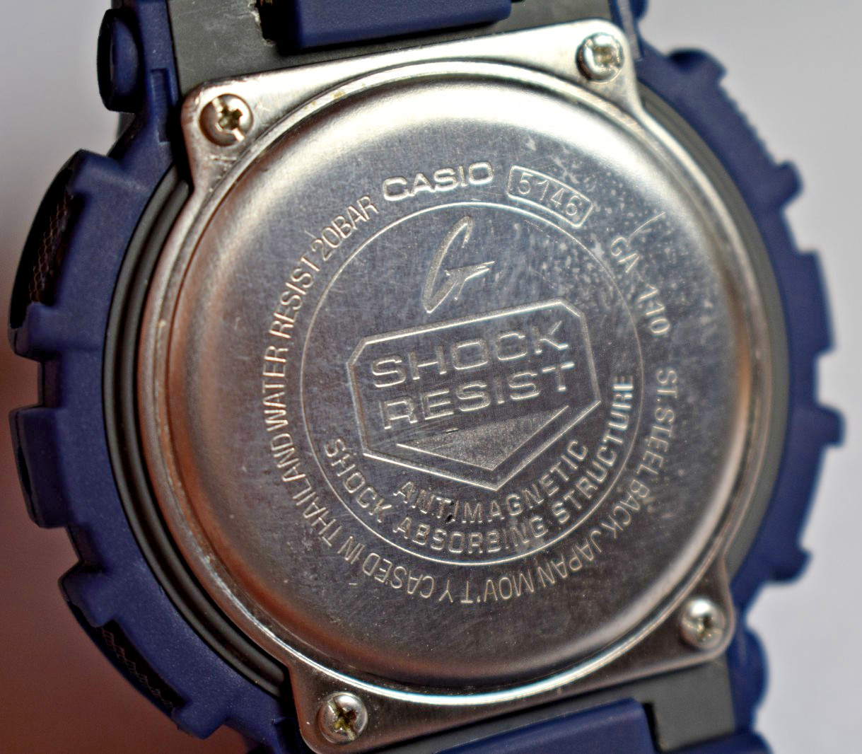 MODIFIED Casio G-Shock GA-110 (5146) Men’s Blue/Black Ana/Digi Watch NEW BATTERY