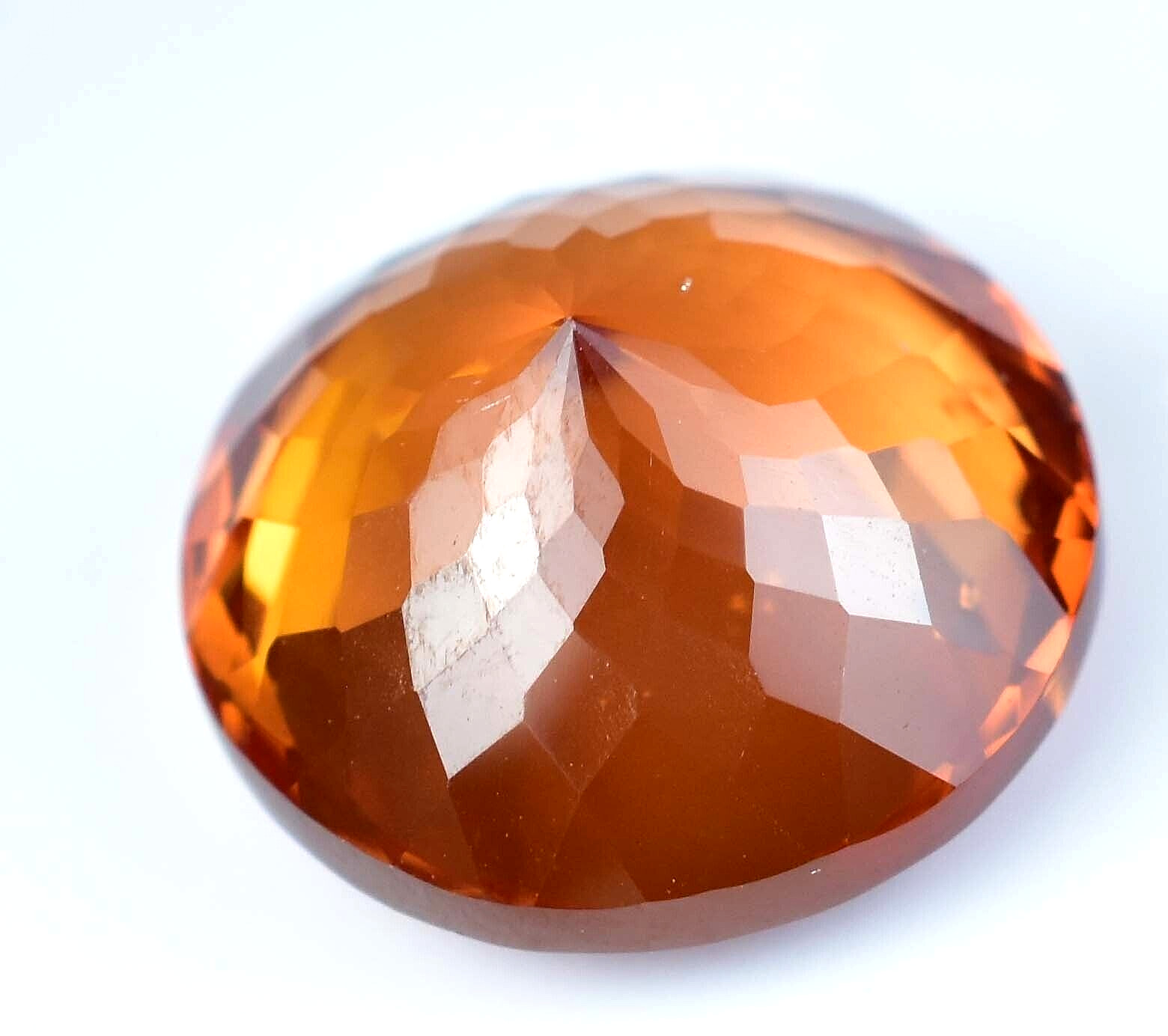 Natural Imperial Topaz 23.90 Ct Round Unheated Certified FLAWLESS Loose Gemstone