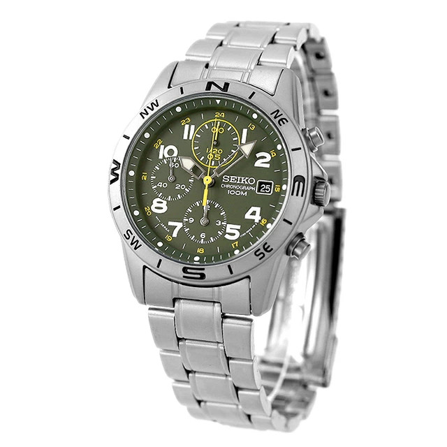 Seiko SND377P1 Quartz Chronograph Khaki Watch