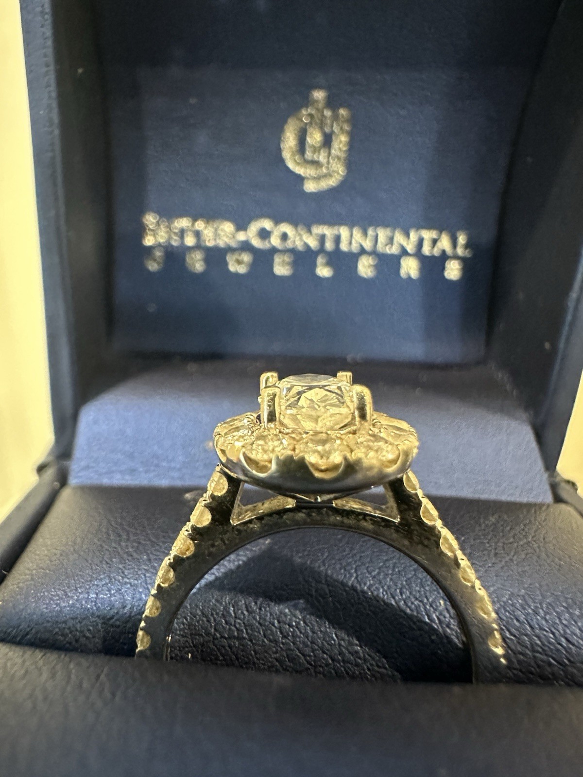 Engagement Ring – 1.97 ctw – 14k White Gold – Lab Created and Natural Diamonds