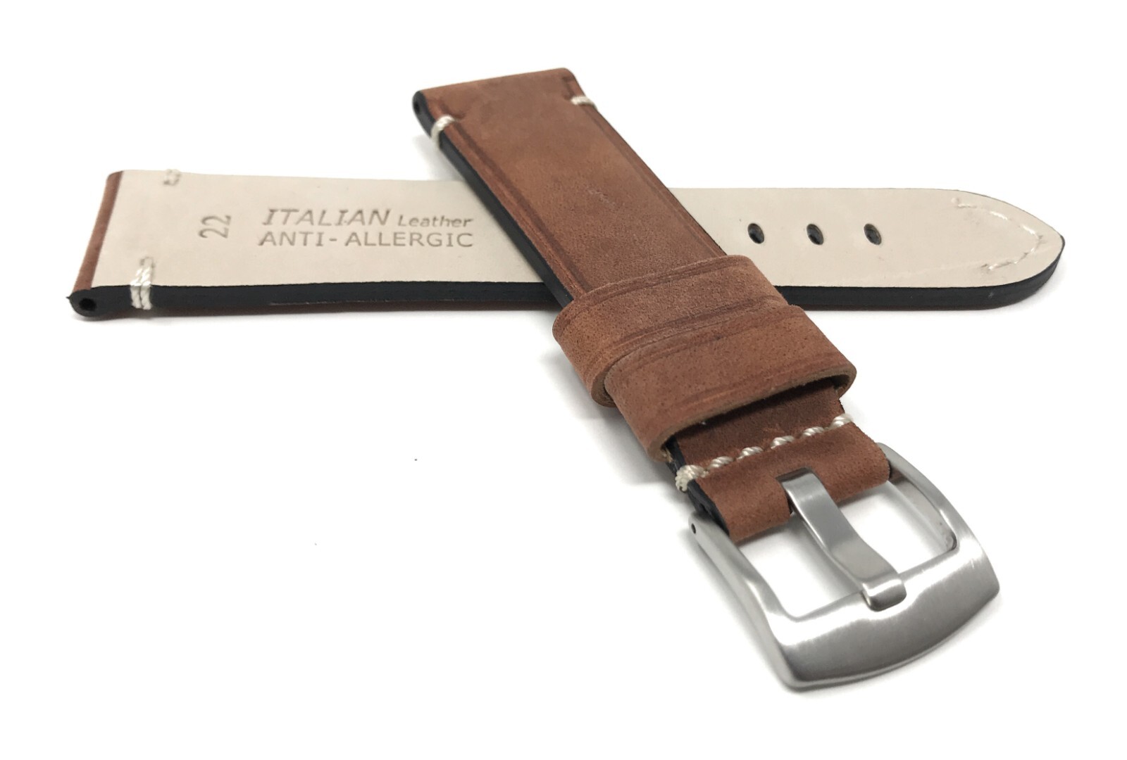 24mm Leather Watch Band Strap for Armand Nicolet JH9, Melrose SH5, S05-3