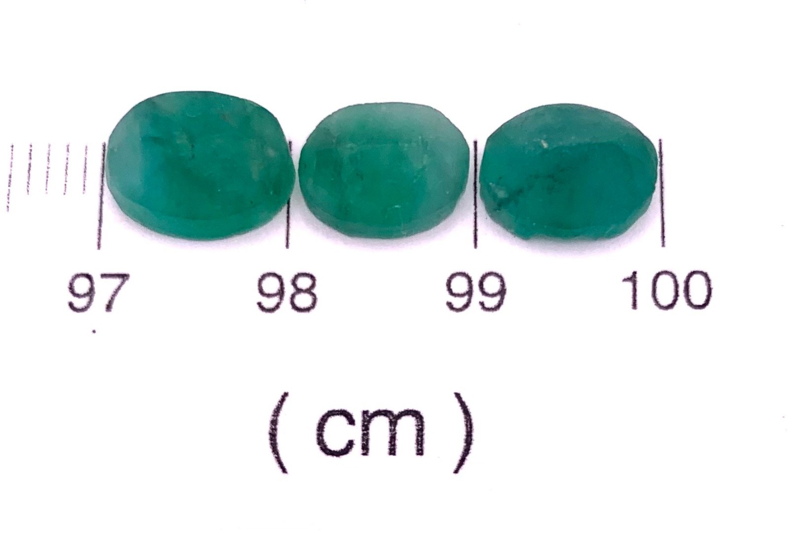 Natural Emerald Set of 3 – 6.35 Ct Green Rough Preform 6.90×8.80 mm Brazil N005