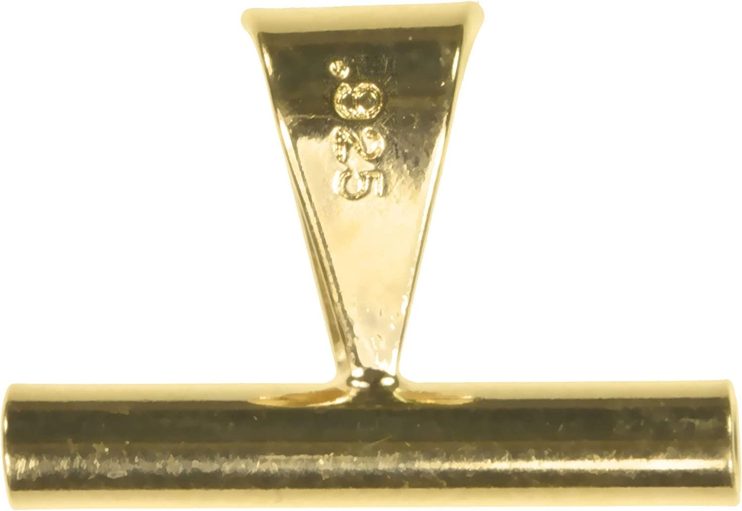Brooch to Pendant Converter Bail – 15mm Long, Sterling Silver with 14k Gold P…