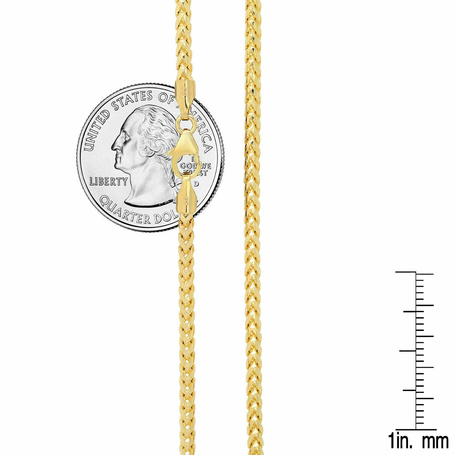 Solid 14k Yellow Gold 1.2mm-3.25mm Franco Chain Necklace Pendant Sz 16″-30″