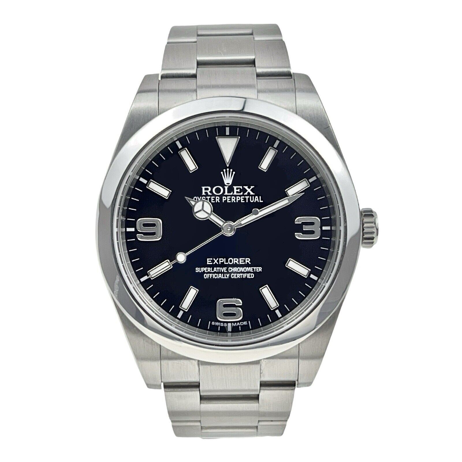 2012 Rolex Explorer Stainless Steel 39mm MK1 Auto Men’s Watch 214270 W/ Card