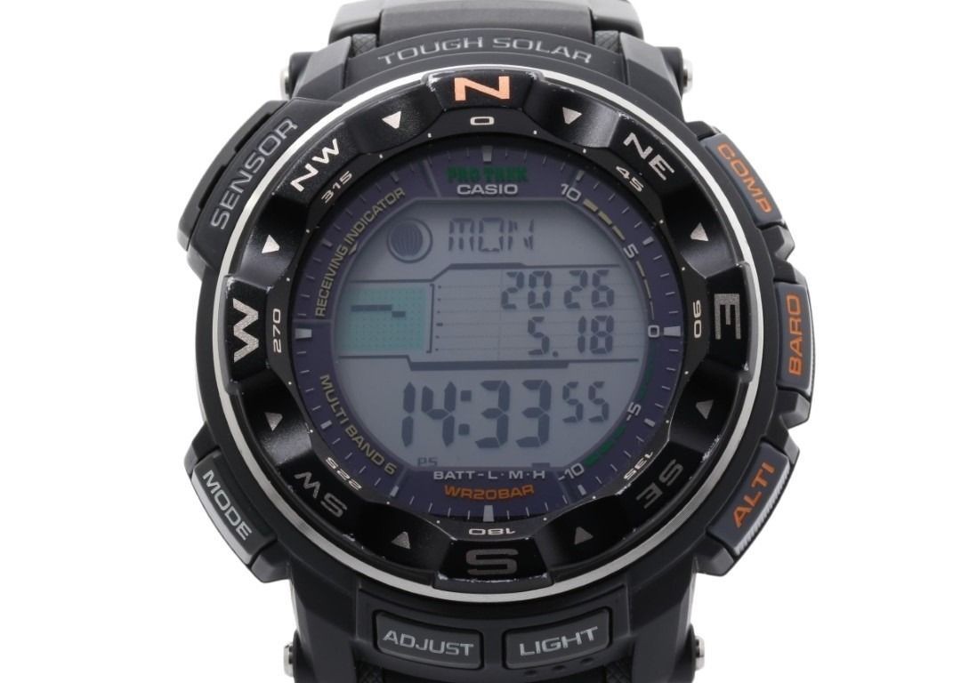 CASIO Watch PRO TREK Multifield Line PRW 2500 1JF Black Resin Aluminum Men’s Dig
