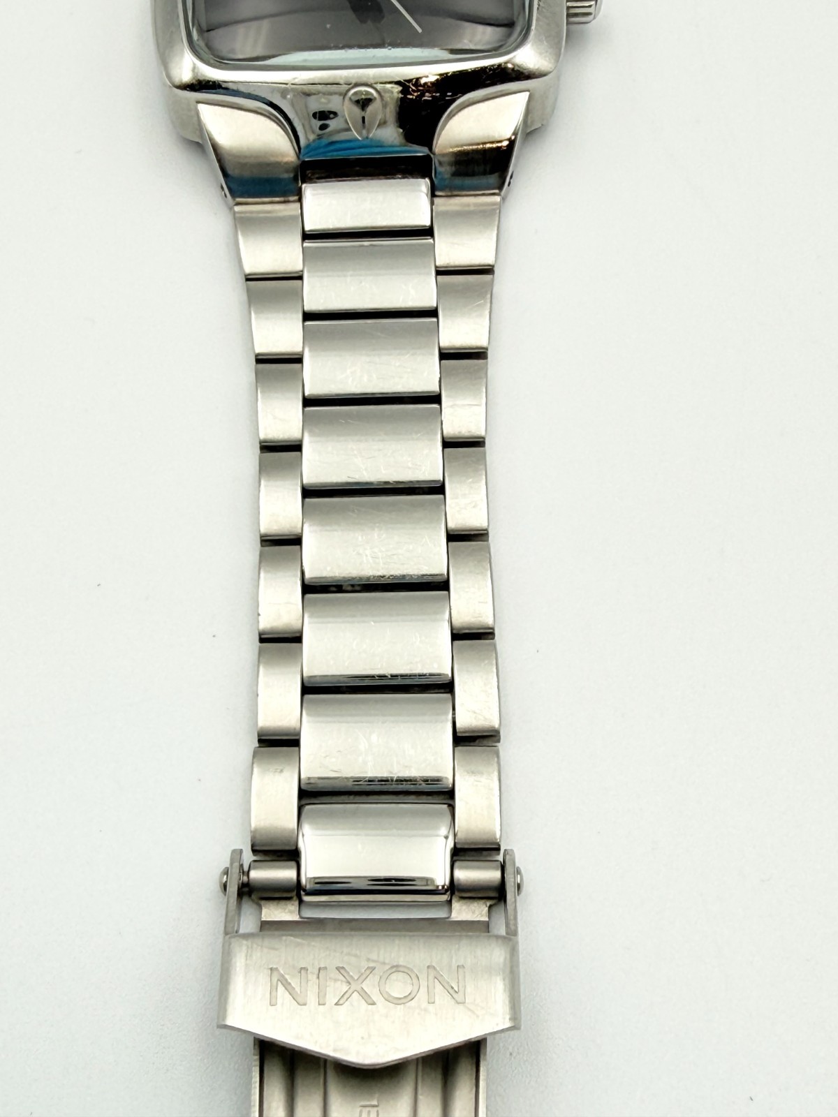 NIXON The SMALL PLAYER Qz Silver Black Dial Watch Wrist 16cm (6.3 in) – Rank C